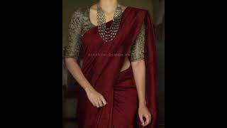 ##Simple look in## plain sarees ️️