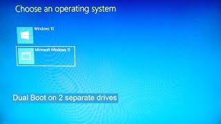 Dual boot windows10 and 11 on separate Drives
