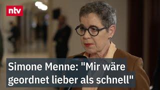 Simone Menne: "Mir wäre geordnet lieber als schnell" | ntv