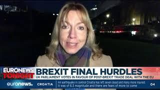 UK parliament votes in favor of post-brexit trade deal with the EU
