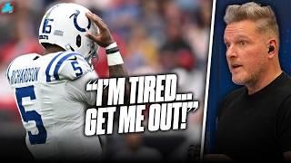 Pat McAfee's Thoughts On Anthony Richardson Tapping Out Of Game For "Being Too Tired"