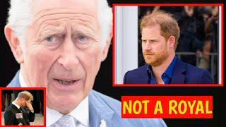 BREAKING NEWS! King Charles Officially Removes Harry from Royal Succession Line, 'He's Not Royal'