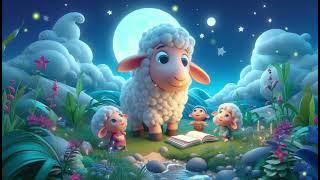 The Sheep and the Moonlit Sky: A Night of Dreams and Stars