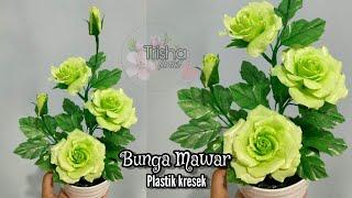 Bunga mawar cantik dari plastik kresek || Beautiful Roses from plastic bags