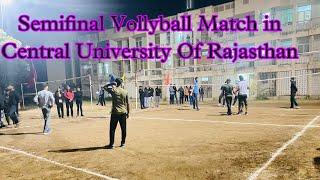 Semifinal Volleyball Match In Central University Of Rajasthan #centraluniversityofrajasthan #curaj