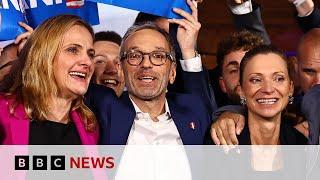 Austria's far-right Freedom Party celebrates unprecedented election win | BBC News