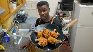 Olivia Cooks Jamaican Fried Chicken with me