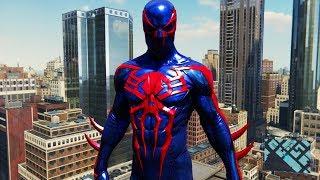 Spider-Man PS4 - Spider-Man 2099 Suit Free Roam Gameplay