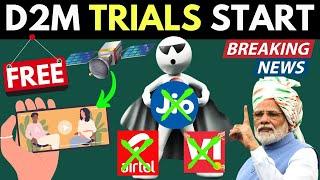 D2M Service Trials Start in India | D2M Free DTH Service Launch | Direct To Mobile Service Launch