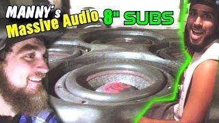 Massive Audio HIPPO 8" Subwoofers w/ Manny's LOUD Precision Power Speakers & Soundstream X3 Bass Amp