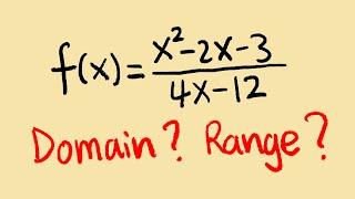 How to find the domain and the range of a rational function?