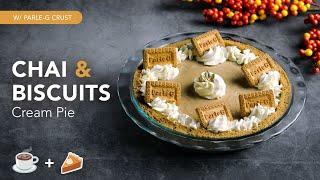 Chai & Parle G Biscuits Cream Pie | Tasty Thanksgiving Sweet Dish | Indo American Dessert Recipe