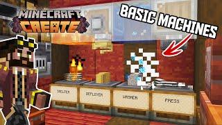 BASIC MACHINES in Minecraft Create Mod!