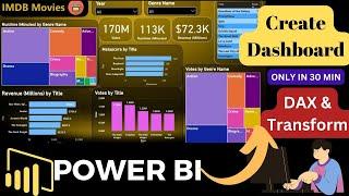 POWER BI PROJECT | CREATE POWER BI DASHBOARD IN 30 MIN | Beginners | Complete Project - 2023