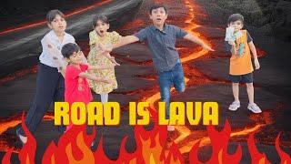 ROAD IS LAVA | FLOOR IS LAVA | Comedy Family Challenge | 24 Hours Challenge | hehaa tanu