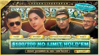 Antonio Esfandiari Plays SUPER HIGH STAKES $100/200 w/ Britney, Peter, Mike X & Dylan