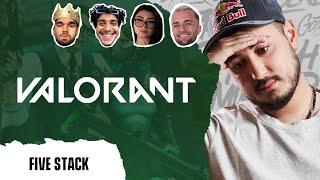 FIVE STACK DE LÉGENDE (Valorant ft. Squeezie, Helydia, Flamby & Samo) - Live Complet GOTAGA