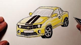 How to draw CHEVROLET CAMARO / Chevrolet Camaro / Drawings for children and beginners