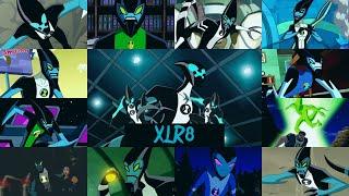 All xlr8 transformation in all Ben 10 series