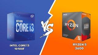 intel core i3 10100f vs Ryzen 5 3600 : Test in 8 Games