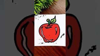 How to draw a Apple easily #shorts #draw #simpleart #art #trending #shortsfeed #artchallenge