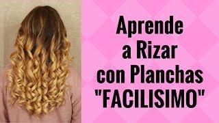 Como Rizar el Pelo con Planchas "aunque seas muy TORPE peinando" (How  to Curl Your Hair)