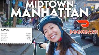 Doordash Scooter: How much I made per delivery | DoorDash in Midtown, Manhattan, NYC | vs. Walking