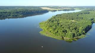 Virš Lietuvos: Arlaviškių iškyšulys Kauno mariose ties Kruonio HAE. Drone Lithuanian nature aerial