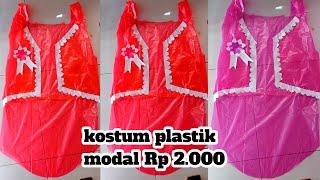 Cara membuat baju kostum karnaval dari plastik modal Rp 2.000