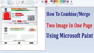 How to Merge Two (2) Pictures into One (1) Picture using MS Paint | Windows 10