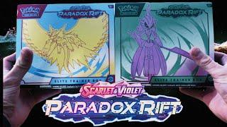 The NEW Pokemon Artwork is AMAZING!!! Opening Paradox Rift Elite Trainer Boxes!