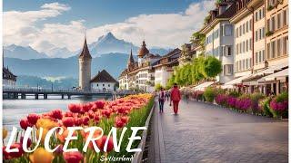 Lucerne,Switzerland  walking tour 4K 60fps | A beautifull Swiss town,