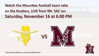 Live - Golden West College vs. Mt SAC football