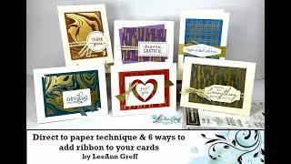 Direct to Paper technique & Cascading Pleats card