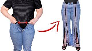 Sewing trick - how to upsize a tight jeans to fit you perfectly!