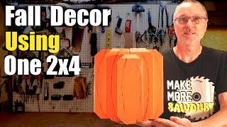 Building a Wood Pumpkin With No Talking #woodworking