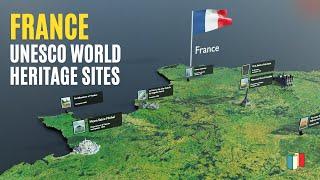 France UNESCO World Heritage Sites in 3D Map