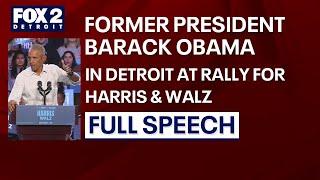 Full speech: Former President Obama rallies for Harris in Detroit