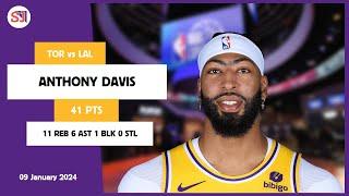 #15 ANTHONY DAVIS - BEST GAME OF THE 23-24 HIGHLIGHTS : 41 PTS 11 REB 6 AST  vs TOR