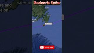 Boston to Qatar flight route #flightpath #flight #aviation #flightlife