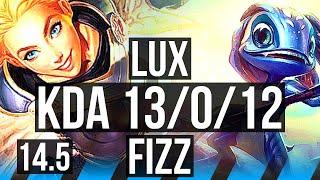 LUX vs FIZZ (MID) | 13/0/12, Legendary | NA Master | 14.5
