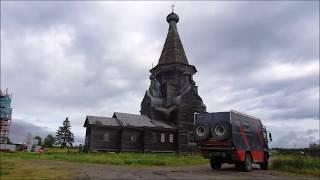 One of the most picturesque road in Russia - along Onega river