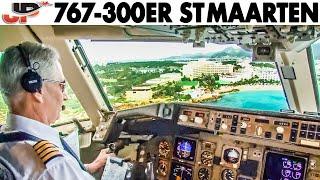 Piloting BOEING 767-300ER into ST MAARTEN