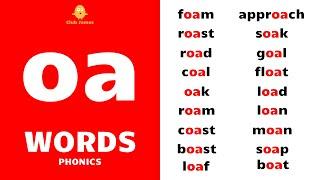 English Phonics - 'oa' Words with Example Sentences