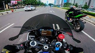 BMW S1000RR  M PACKAGE  VS ZX6R 2024 SUDIRMAN‼️