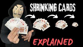 Shrinking Cards | MAGIC TRICK EXPLAINED 🪄 #magic #tricks #foryou #tutorial