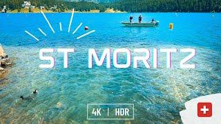 【4K  St. Moritz】   Village walk •  ⌜Legendary Alpine⌟ landscapes and pristine lakes • 