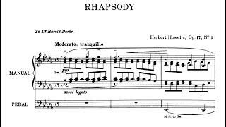 HOWELLS Rhapsody, op. 17 # 1