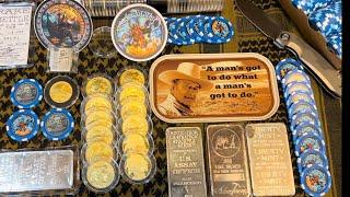 Metals,poker chips,silver,gold and a super crazy unboxing from a great friend Mr A.M.T.V.