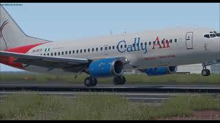 Cally Air B733 Landing in Abuja